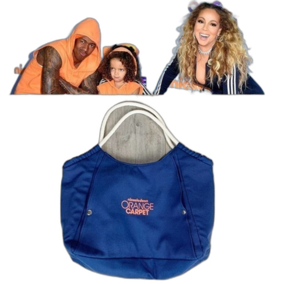 Nickelodeon‎ Vintage Television Network Orange Carpet Tote Bag Blue Orange Rope - Picture 2 of 16